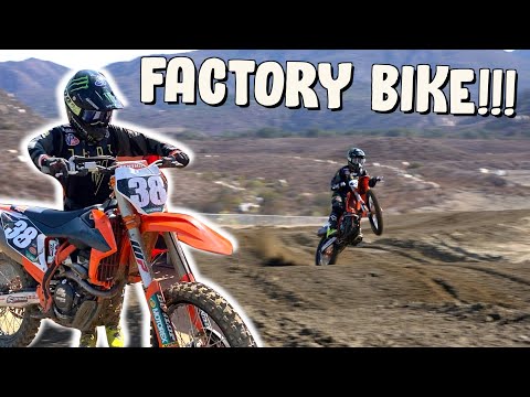 HAIDEN DEEGAN RIDING A FACTORY KTM 250 SX-F!!
