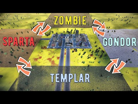 Battle Of 4 Armies: Spartans - Zombies - Templar Knights - Gondor Warriors - UEBS 2