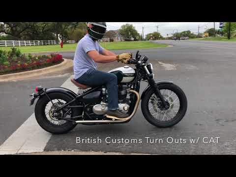 Triumph Bonneville Bobber Stock Exhaust vs British Customs