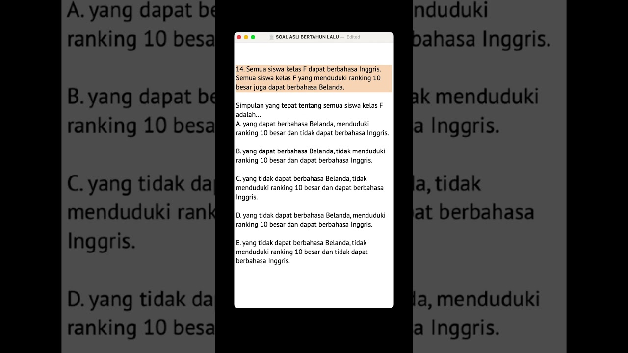 Soal Asli UTBK SNBT - TPS (PU) No. 014 #soalutbk #utbk #utbk2024 @itbofficial @IPB_TV @itseurekatv