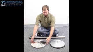 Retractable Belt Stanchions Assembly