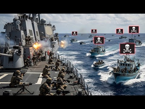 35 Pirate Boats Swarmed a US Navy Supply Ship. What Happened Next Was Chaos
