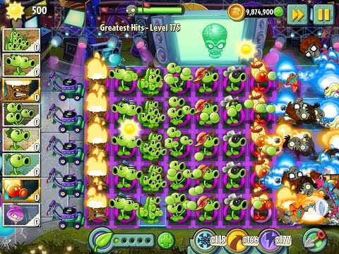 Plants vs Zombies 2 Greatest Hits Epic Hack - Level 175 - World Peas Day