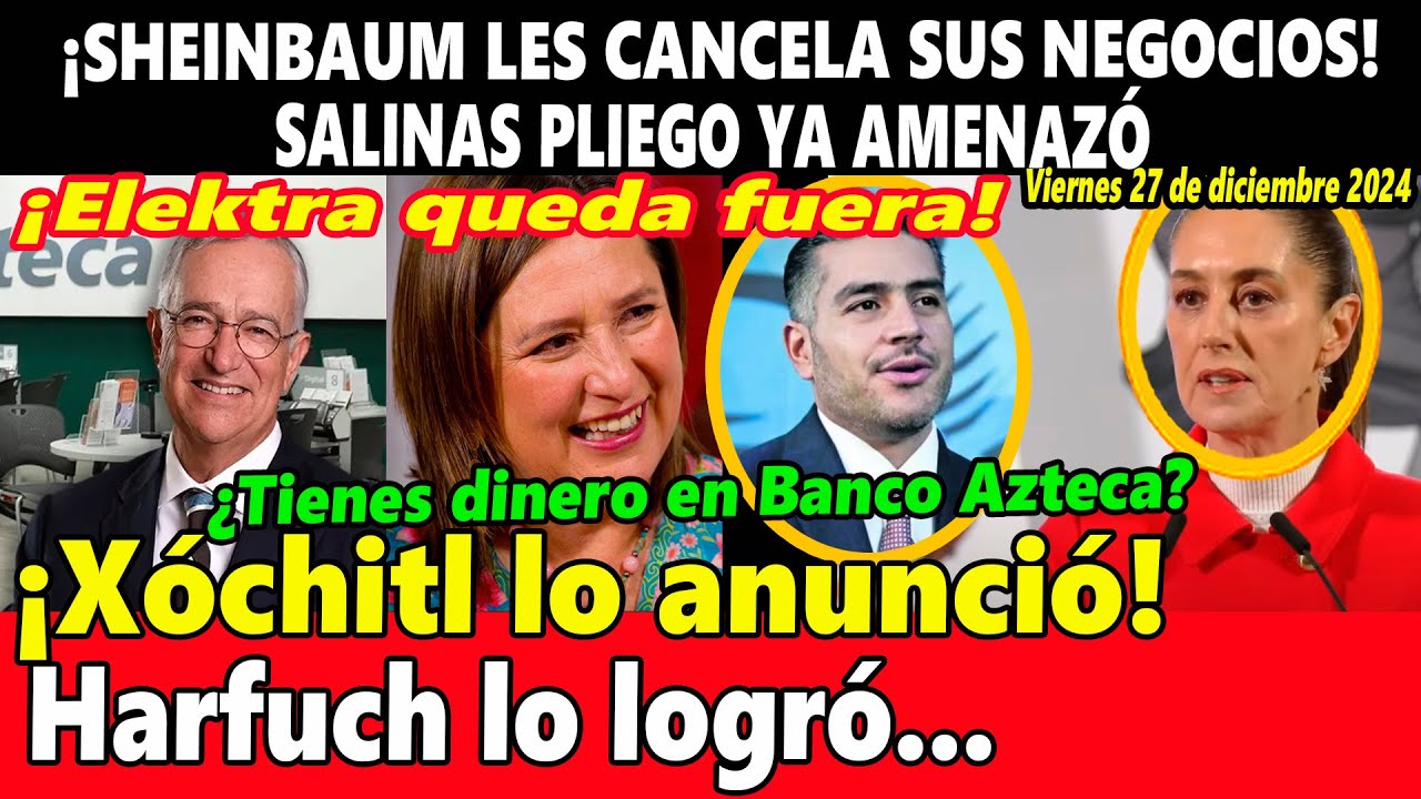 ¡Sheinbaum les cancela el negocio! Salinas Pliego ya amenazó ¡Elektra queda fuera!