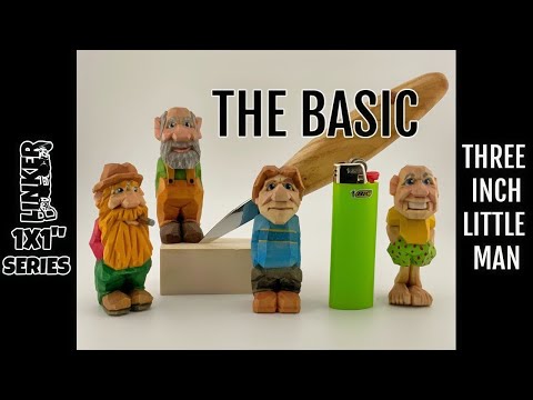 Get Started Carving a Basic 3" Little Man -Knife only Full Tutorial (1x1 series)