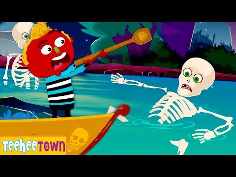 Midnight Magic Part 1 | Skeleton Boat Ride | Halloween Songs For Kids By TeeHee Town