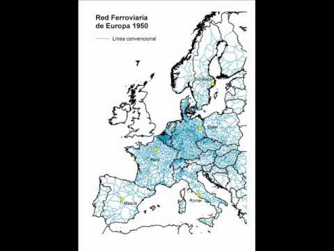 Evolution of the rail network in Europe