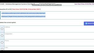 Download the video "CS403 Quiz Solved Database Management Systems by Online Virtual University"