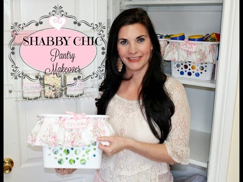 💖SHABBY CHIC💖 GLAM PANTRY MAKEOVER~ Dollar Tree organization DIY