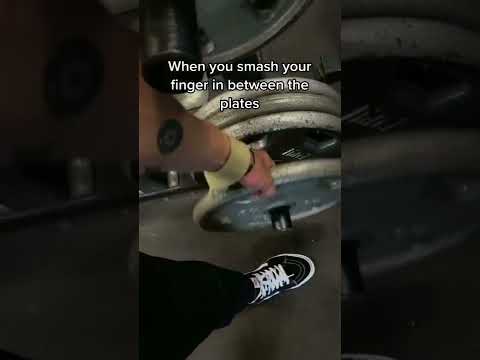 When you smash your finger in between the plates #shorts