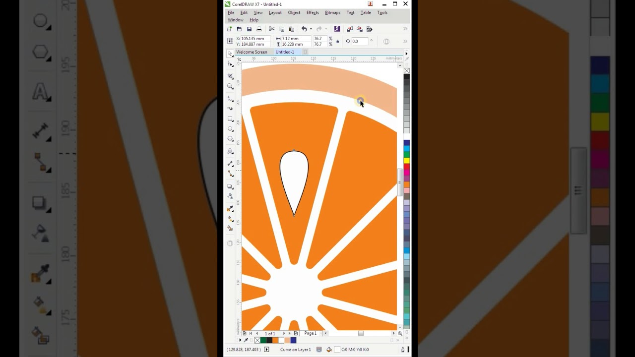 How to Create Orange Clipart in CorelDraw | Tips & Trics #coreldraw #clipart #graphic #shortsvideo