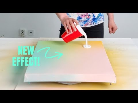 NEW! The BIG Reveal Pour 🤩 / Transparent Background Acrylic Pour Painting