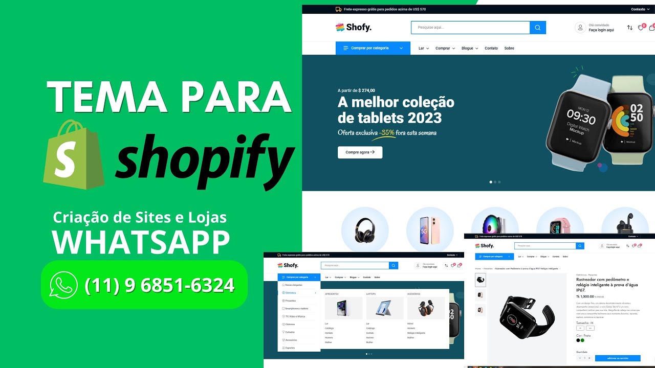 TEMA DE ELETRÔNICOS PARA LOJA SHOPIFY - INSTALAÇÃO DE TEMA PARA LOJA SHOPIFY