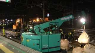 preview picture of video '平成25年 取手駅利根川橋梁改良工事 Railroad construction at the Toride Station (Japan)'
