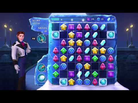 Frozen Free Fall: Snowball Fight Level 52 Walkthrough - No Power Ups