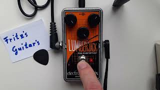 Video thumbnail for Electro Harmonix EHX Lumberjack Log Overdrive - FUZZ Overdrive Test SOUND TONE Demo by Fritz's Guitars