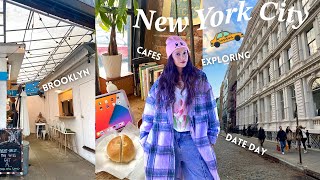 New York Vlog 🚕 while in Brooklyn, cafes, art shows in the city, restaurants, date day and more!