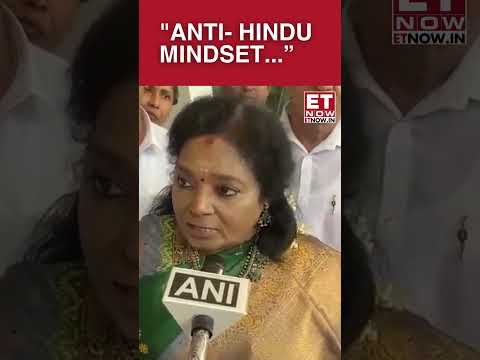‘Anti-Hindu Mindset’| BJP’s Tamilisai Attacks DMK Over Tiruppur Temple Demolition | #etnow #shorts