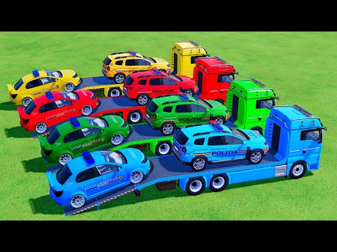 CLAAS vs JOHN DEERE vs CASE vs FIAT TRACTORS BATTLE - Farming Simulator 22