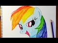 Как нарисовать пони Радуга Дэш, How to draw Pony Rainbow Dash, Como ...