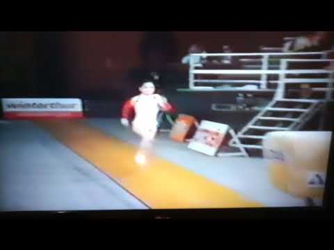 Lacramioara Filip on vault 1989 Gym Gala in Belgium