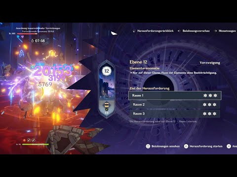 Finished  Floor 12-3 - Spiral Abyss 2.1 (36 Stars) - Genshin impact