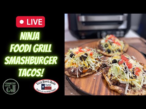 Viral Smashburger Tacos on the Ninja Foodi Grill! LIVE!!