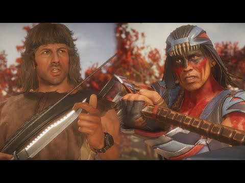 Rambo Being Hostile To Nightwolf | Rambo Doesn't Want To Face His Past - Mortal Kombat 11
