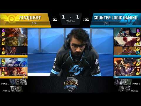 FLY vs CLG Highlights Game 3 NA LCS Summer 2017 FlyQuest vs Counter Logic Gaming W3D2