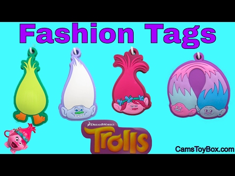 Dreamworks Trolls Light Up Fashion Tags Blind Bags Radz Candy Dispensers Poppy Surprise Toys