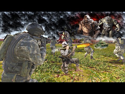 SPECIAL FORCES DISCOVER AN ORC ARMY NEAR THE CASTLE - Epic Battle Simulator 2 - UEBS 2