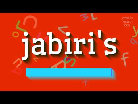 How to say "jabiri's"! (High Quality Voices)