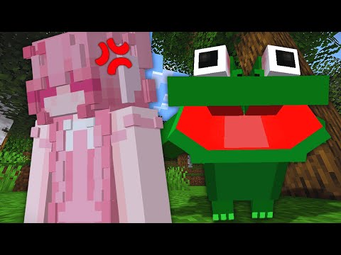 A SCREAMING FROG IS CHASING ME IN MINECRAFT