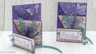 STUFENKARTE LAVENDELBLÜTE - FUNFOLD - NEUE PRODUKTE - STAMPIN'UP!® - ANLEITUNG