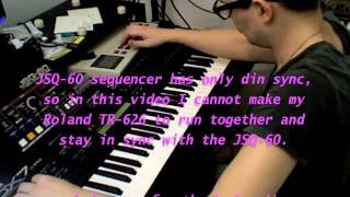 Video thumbnail for Roland JSQ-60 sequencing Yamaha DX7 2FD by jerry dibella