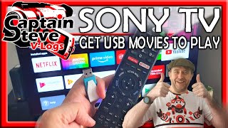 How To Get USB Videos To Play On Sony Smart TV Captain Steve VLOG Guide - English Easy Fix - Media