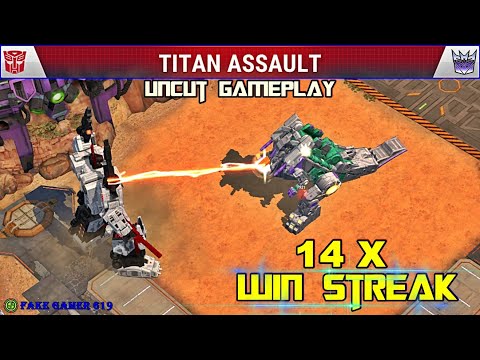 Transformers: Earth Wars - TITAN ASSAULT WIN STREAK (UNCUT GAMEPLAY)
