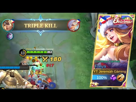 INSPIRE SO OP FOR FREYA😮 | TOP 1 GLOBAL FREYA | FREYA BEST BUILD 2022 | MUST WATCH | MLBB✓