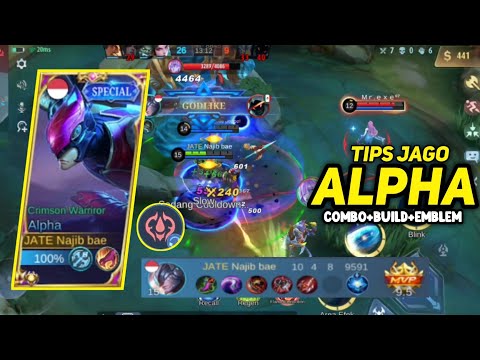 CARA MAIN GAMEPLAY ALPHA!! SETINGAN BUILD & EMBLEM ALPHA TERSAKIT DAN TERKUAT 2023