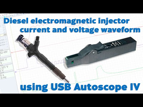Bosch, Delphi and Denso Diesel electromagnetic injector current and voltage waveform