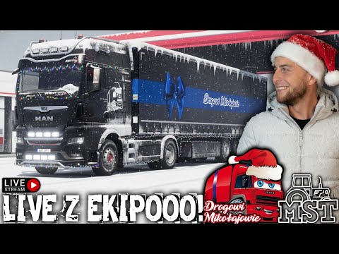 LIVE CHARYTATYWNY z EKIPĄ MST 🔴 CIĘŻARÓWKAMI dla NAJMŁODSZYCH! 🔥 "DROGOWI MIKOŁAJOWIE" [ETS2 Convoy]