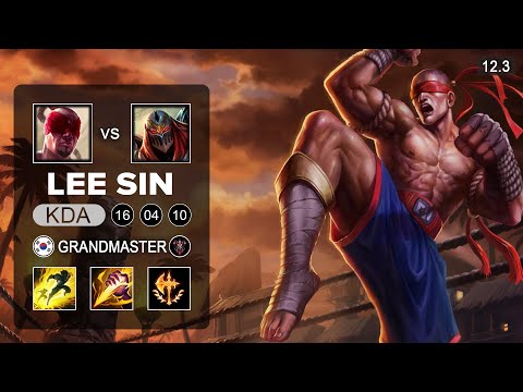 Lee Sin Jungle vs Zed - KR Grandmaster - Season 12 Patch 12.3