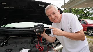 FIRST POWER PRO 2-Bank, 4A (2A/Bank) Trickle Charger for Car Battery, 12V 6V Car Battery Charger