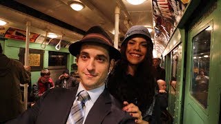 Riding 1930&#39;s NYC Subway Cars ! - FREE Holiday Activity in New York