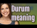Durum Meaning Of Durum