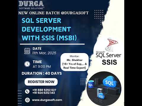 🚀 SQL Server Development with SSIS (MSBI) | New Batch Starts 11th March 2025 @DurgaSoft|Enroll Now!🔥