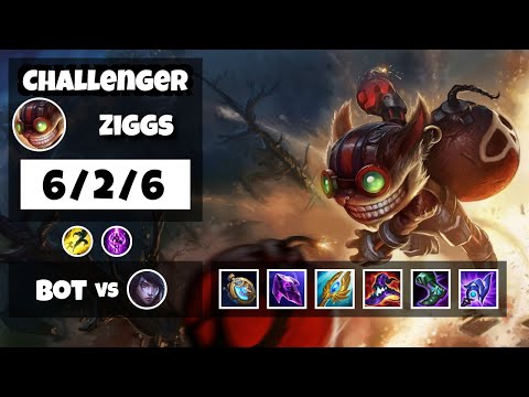 Ziggs vs Aphelios OCE Challenger BOT (6/2/6) - v11.14