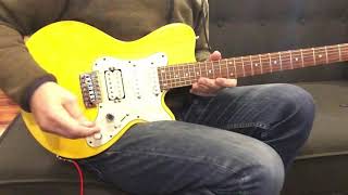 Video thumbnail for Godin SD Superstrat/Tele? Yellow 1999 through Strymon Iridium by 121212 Guitars