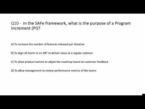Leading SAFe | SAFe Agile 6.0 | SAFe Agilist | Training - Practice Questions with Answers - Part 1