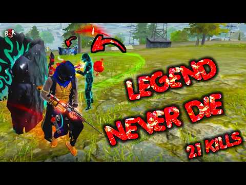 [B2K] FREE FIRE: 21 KILLS LEGEND NEVER DIE 1V4 INSANE GAMEPLY | ENJOY!✔
